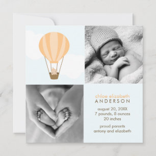 Up, Up and Away! Baby Birth Announcements