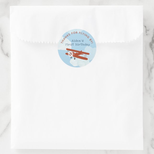 Up Up and Away Favour Sticker (Bag)