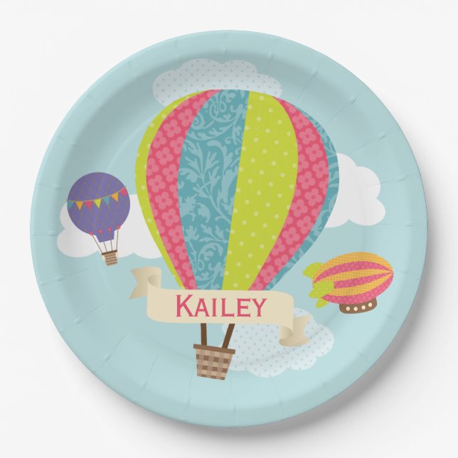Up, Up and Away Paper Plate (Front)