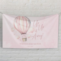Up Up and Away! Pink Hot Air Balloon Baby Shower