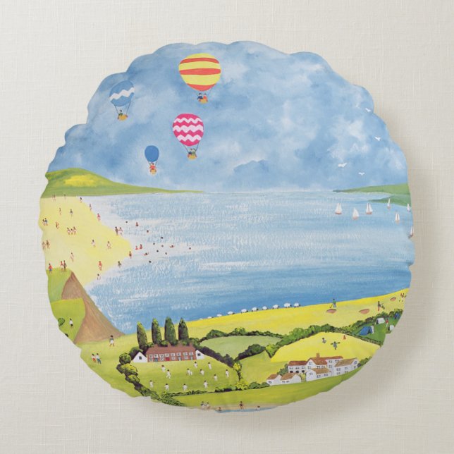 Up up and away round cushion (Front)