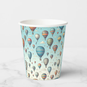 Up, Up, and Away! Whimsical Hot Air Balloons Paper Cups