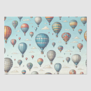 Up, Up, and Away! Whimsical Hot Air Balloons Tissue Paper