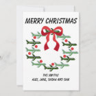 Up Up and Away Wreath Christmas Card 