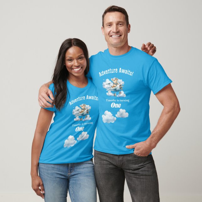 Up, Up, and Celebrate: Teddy's Birthday T-Shirt (Unisex)