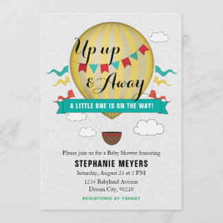 Up Up & Away Baby Shower invitation