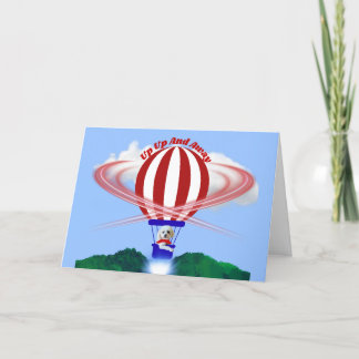 Up Up Away Happy Birthday Card