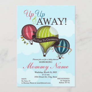 Up Up & Away Hot Air Balloon Invitation