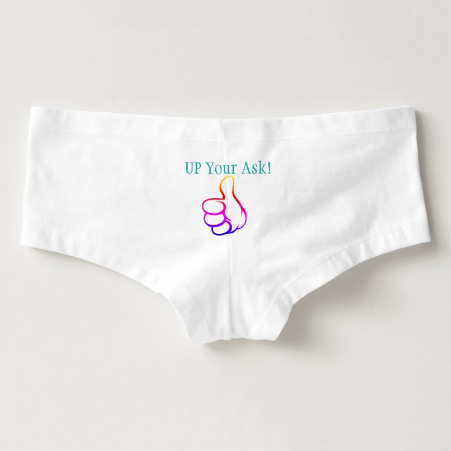 UP your Ask- Ladies Boy Short Underwear (Back)