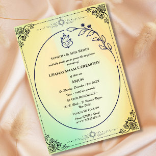 Upanayanam aka Hindu Holy Thread Janeu Ceremony Invitation