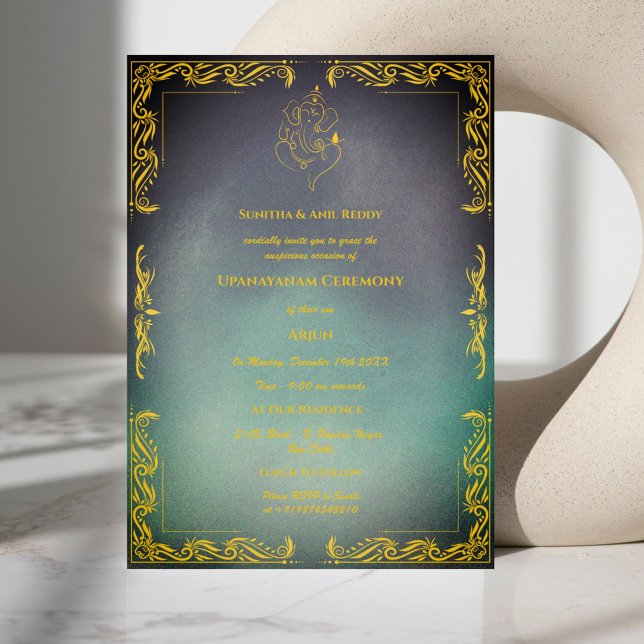 Upanayanam aka Hindu Holy Thread Janeu Ceremony Invitation (Creator Uploaded)