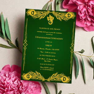 Upanayanam aka Hindu Holy Thread Janeu Ceremony Invitation