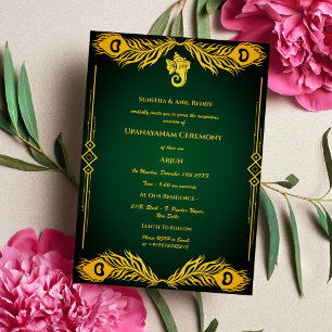 Upanayanam aka Hindu Holy Thread Janeu Ceremony Invitation