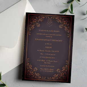 Upanayanam aka Hindu Holy Thread Janeu Ceremony Invitation