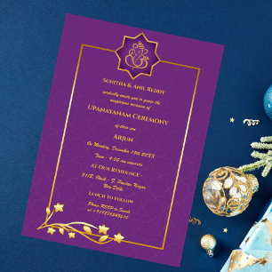 Upanayanam aka Hindu Holy Thread Janeu Ceremony Invitation