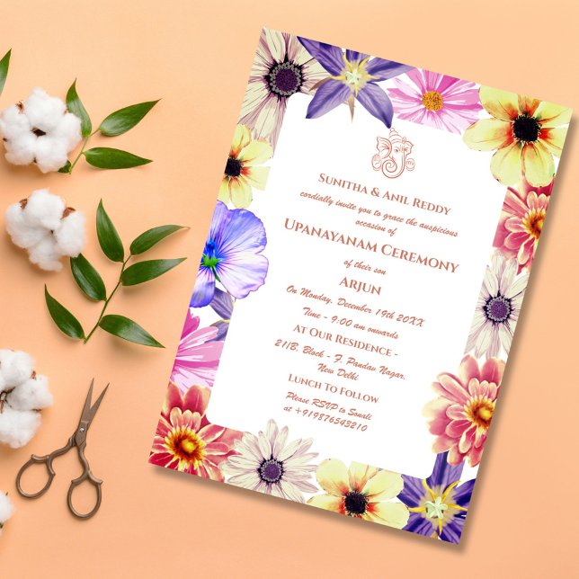 Upanayanam aka Hindu Holy Thread Janeu Ceremony Invitation (Creator Uploaded)