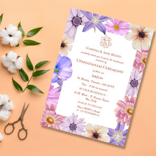 Upanayanam aka Hindu Holy Thread Janeu Ceremony Invitation