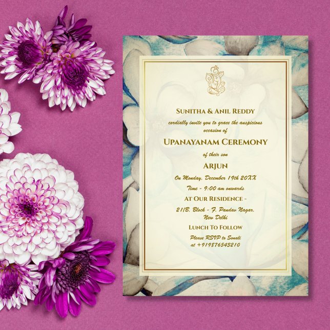 Upanayanam aka Hindu Holy Thread Janeu Ceremony Invitation (Creator Uploaded)