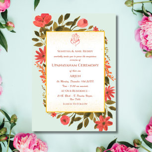 Upanayanam aka Hindu Holy Thread Janeu Ceremony Invitation