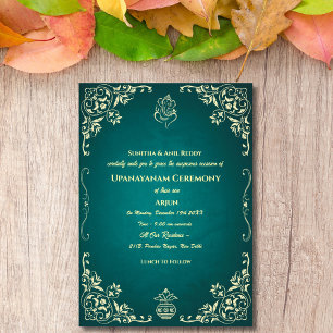 Upanayanam aka Hindu Holy Thread Janeu Ceremony Invitation