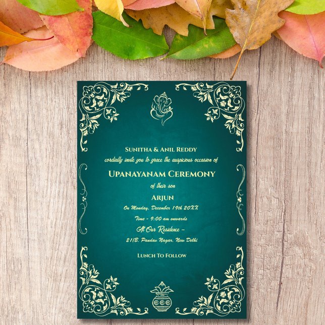 Upanayanam aka Hindu Holy Thread Janeu Ceremony Invitation (Creator Uploaded)