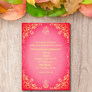 Upanayanam aka Hindu Holy Thread Janeu Ceremony Invitation