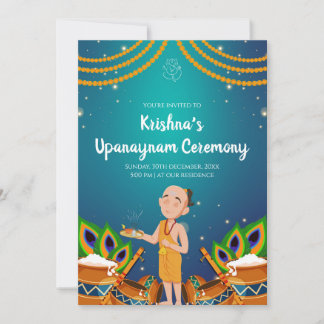 Upanayanam invitation Thread Ceremony invites