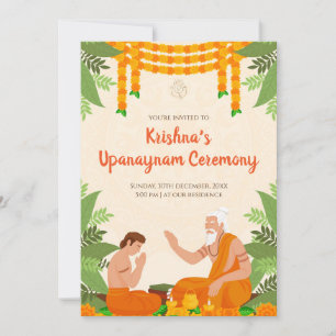 Upanayanam invitations Thread Ceremony invites