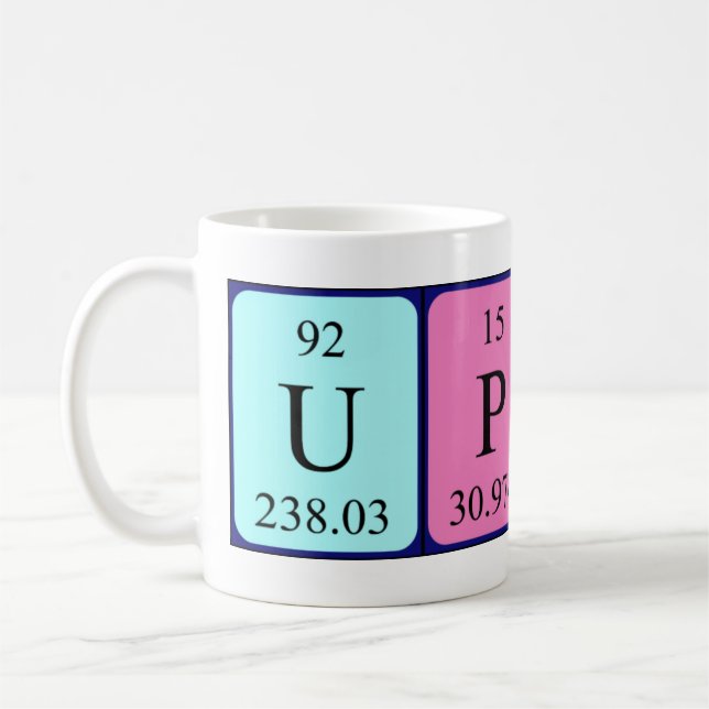 Upbeat periodic table  phrase  mug (Left)