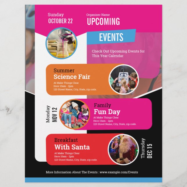 Upcoming Event Schedule Flyer (Front)