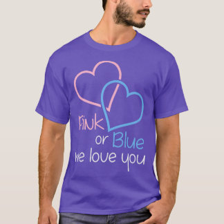 Upcoming Gender Reveal Pregnancy Party Pink or Blu T-Shirt