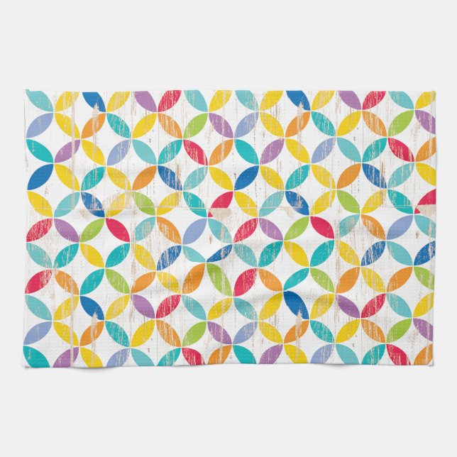 Upcycle Style Rainbow Medallions by CTP Tea Towel (Horizontal)