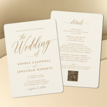 Updated All in One Gold Calligraphy Cream Wedding