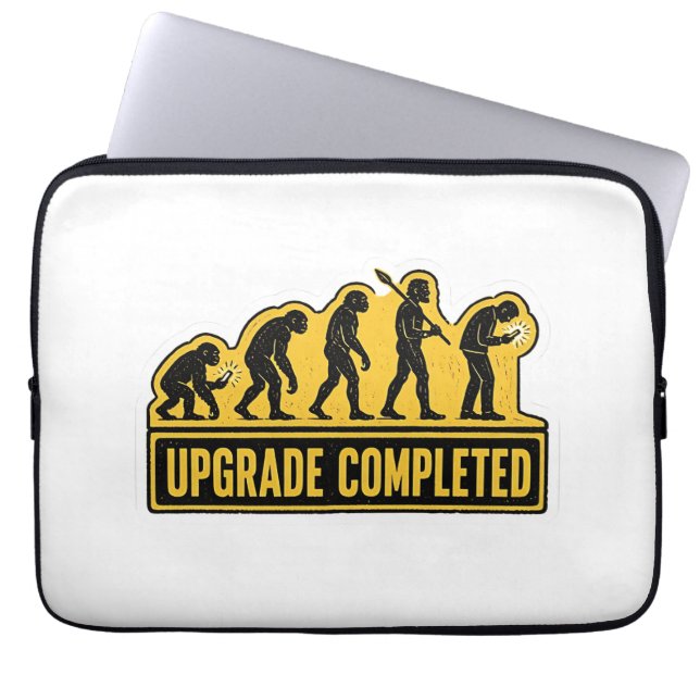 Upgrade Completed Funny Evolution  Laptop Sleeve (Front)