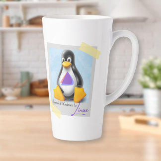 Upgraded Windows Endevour OS Tux Latte Mug