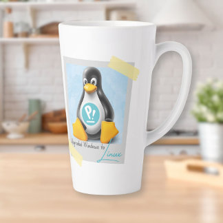 Upgraded Windows PopOS Tux Latte Mug
