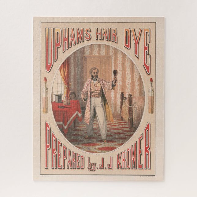 Uphams Hair Dye, Circa 1864 Jigsaw Puzzle (Vertical)