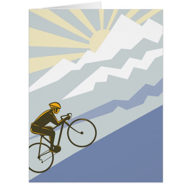 Uphill Cyclist Illustration (Front)