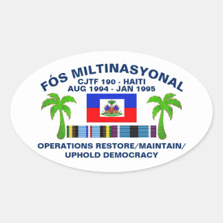 Uphold Democracy - White Oval Sticker