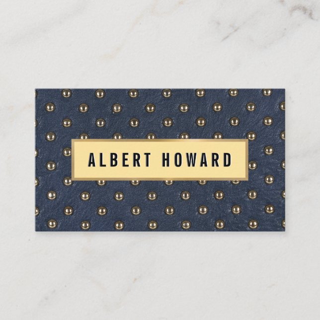 Upholstered Leather Business Card (Front)