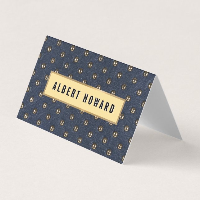 Upholstered Leather Business Card (Front)