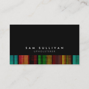 Upholsterer Trade Skill Teal Grunge Services Business Card