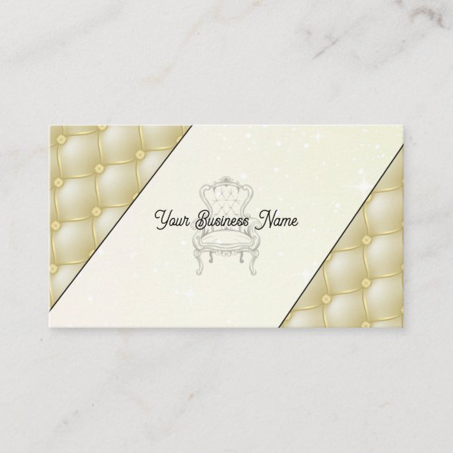 Upholstery Store Owner Business Card (Front)