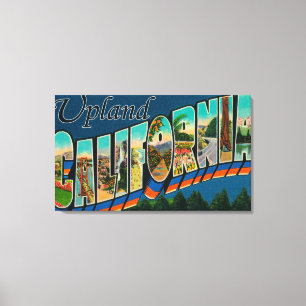 Upland, California - Large Letter Scenes Canvas Print