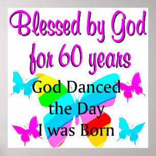 UPLIFTING 60TH BIRTHDAY POSTER