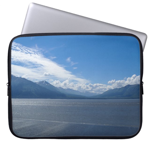 Uplifting Alaska Mountains Laptop Sleeve (Front)