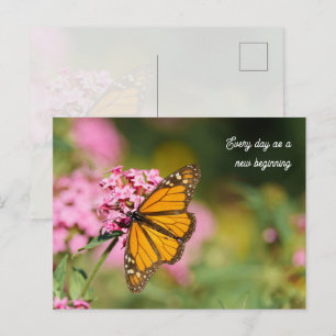 Uplifting and Inspiratational monarch Butterfly  Postcard