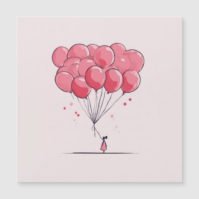 Uplifting Balloons Cute Valentines Day Card (Front)