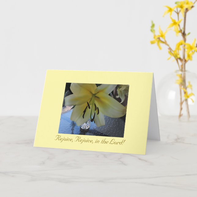 Uplifting & Christian Easter Card (Yellow Flower)
