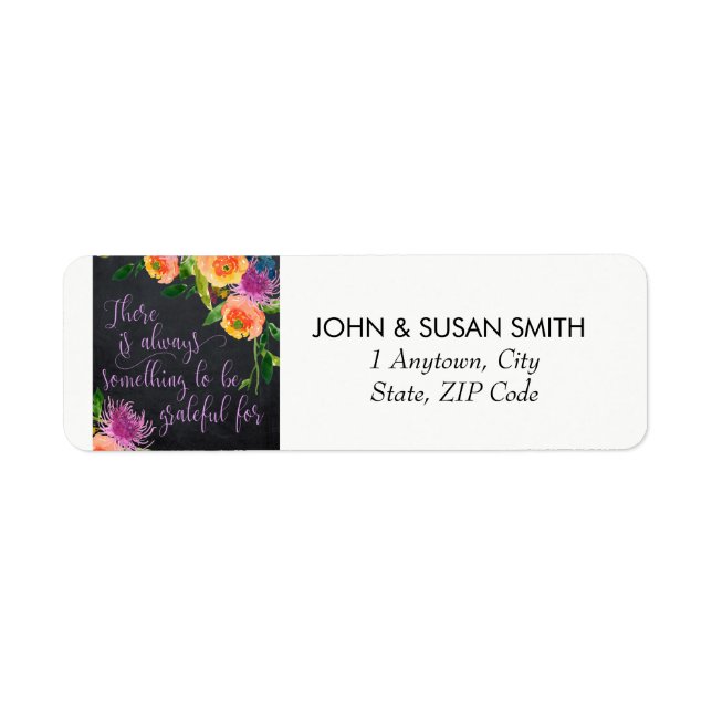 uplifting colorful floral return address labels (Front)